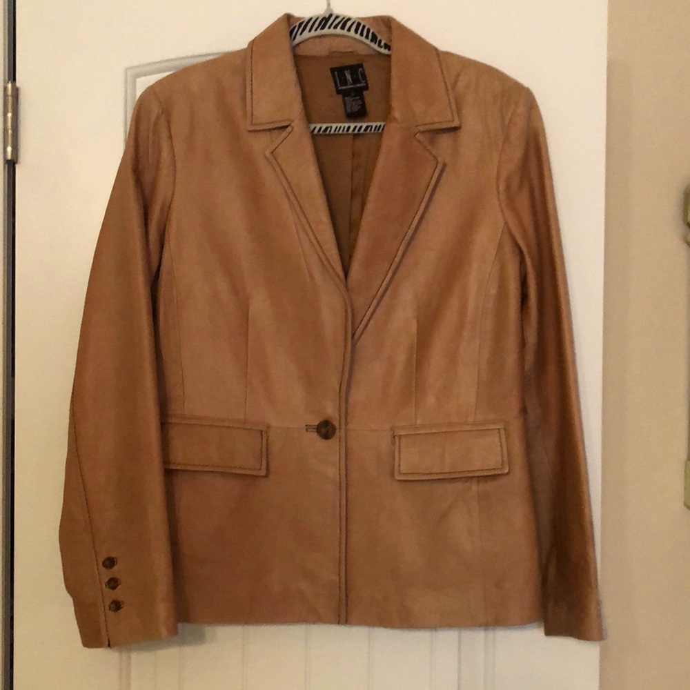 INC LEATHER JACKET ( 2 side pockets)
